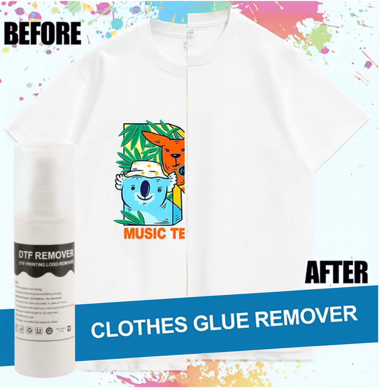 DTF Remover – Logo & Glue Cleaner for Clothes | Safe for All Fabrics | 100ml–1000ml