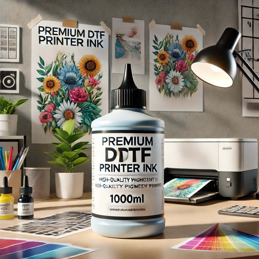 Premium DTF Printer Ink – High-Quality Water-Based Pigment Ink for Direct-to-Film (DTF) Printing (1000ML)