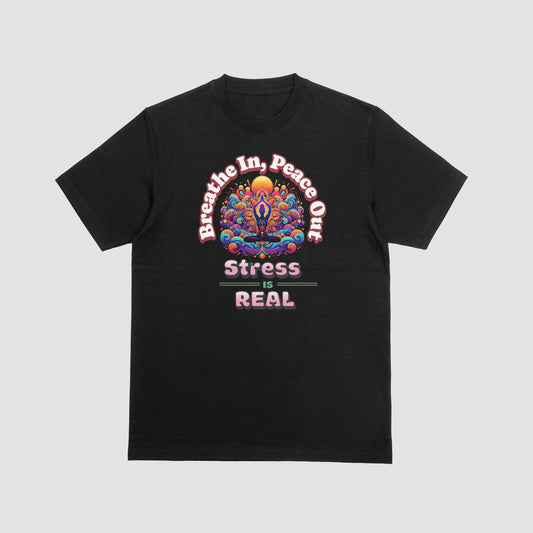Breathe In, Peace Out - Stress Awareness Month T-Shirt