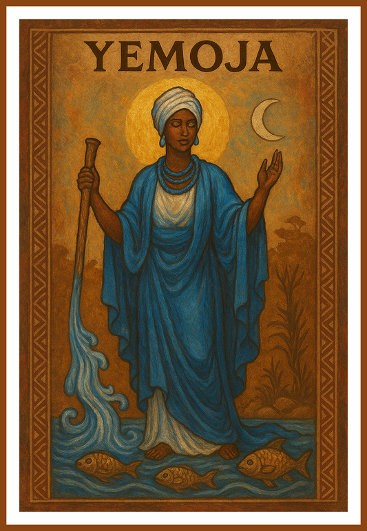 Yemoja – Yoruba River Goddess Wall Art | Divine Feminine African Print | Digital Download