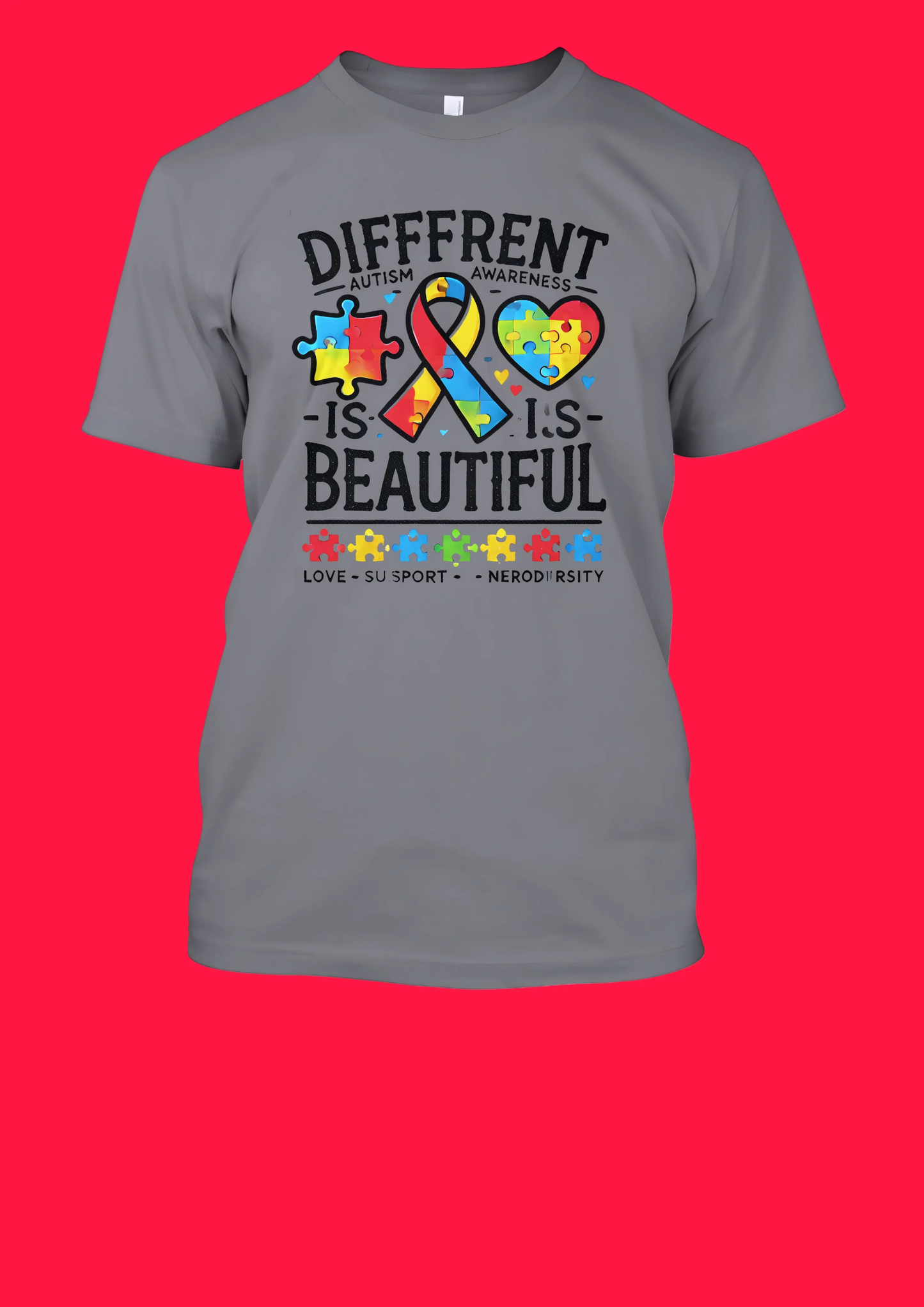Different is Beautiful - Autism Awareness T-Shirt
